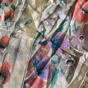 Vintage Echo Floral Silk Scarf